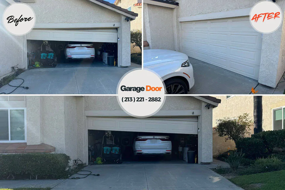 Before and after: garage door repair Meyersdale, PA